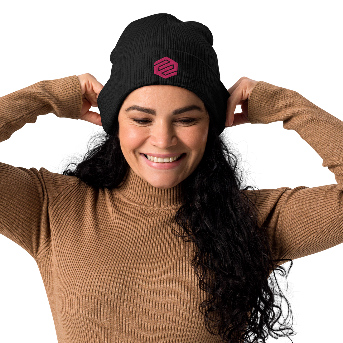 Beanie with Pink Hex